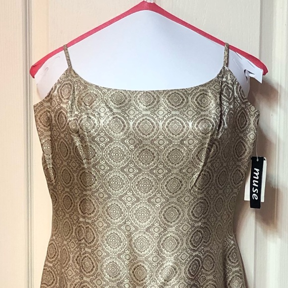 Gold Cocktail Dress by Muse - Picture 4 of 4